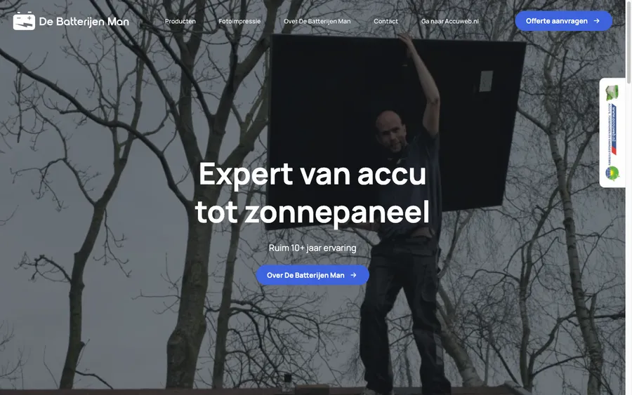 De website van De Batterijen Man
