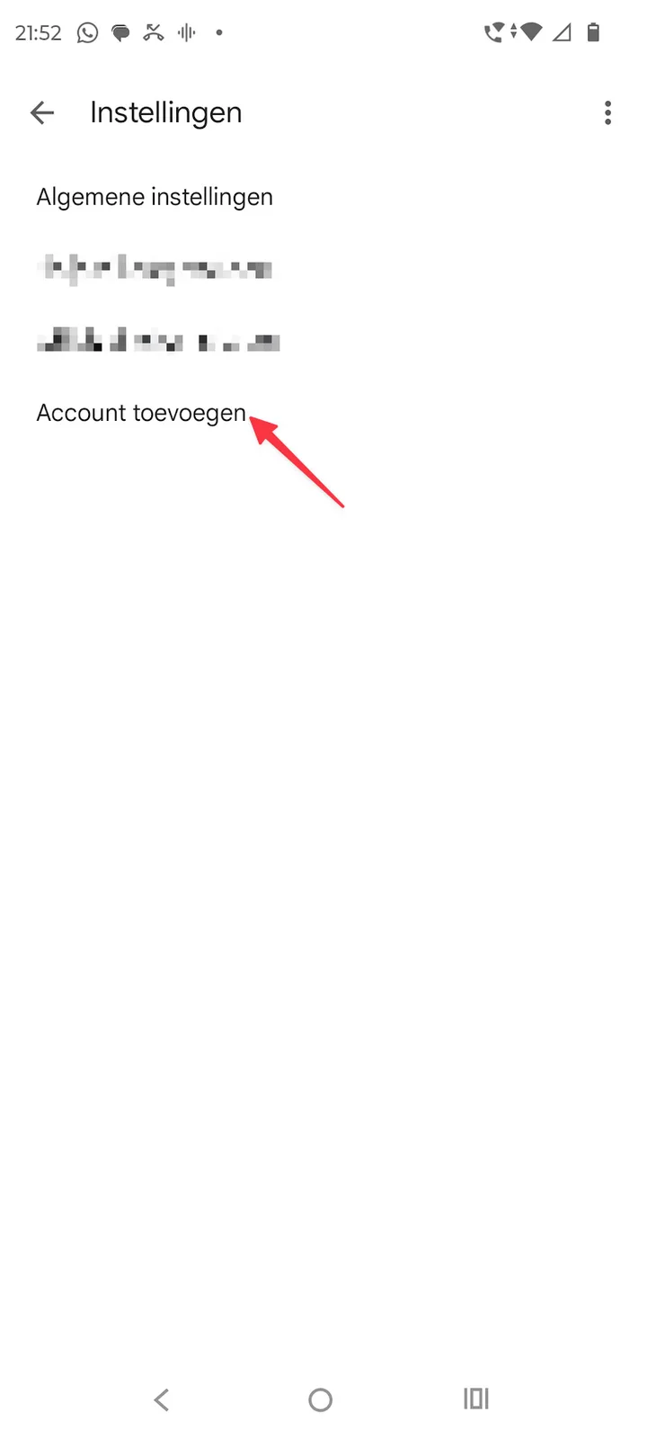 Account toevoegen
