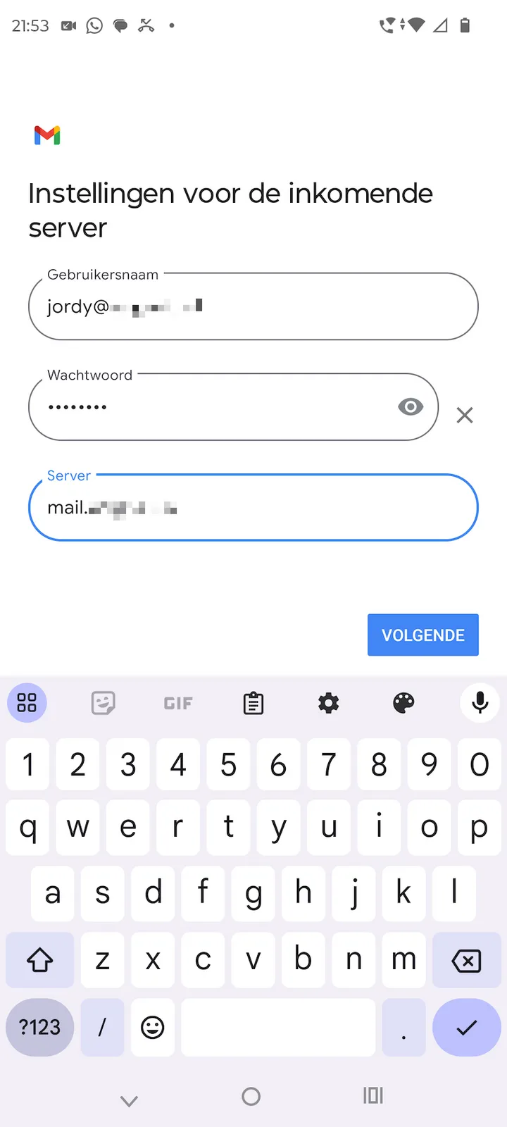 Inkomende server