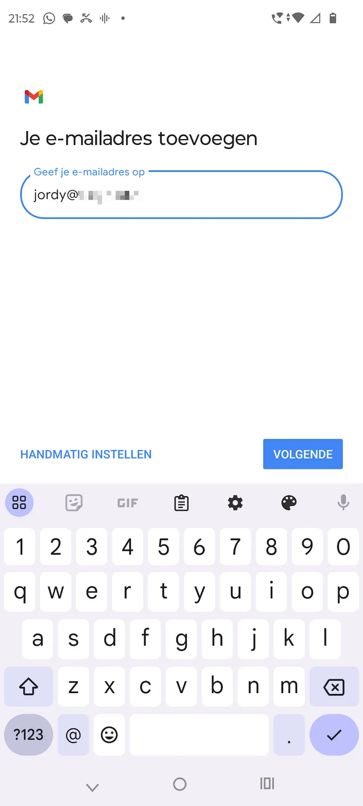 E-mailadres invoeren