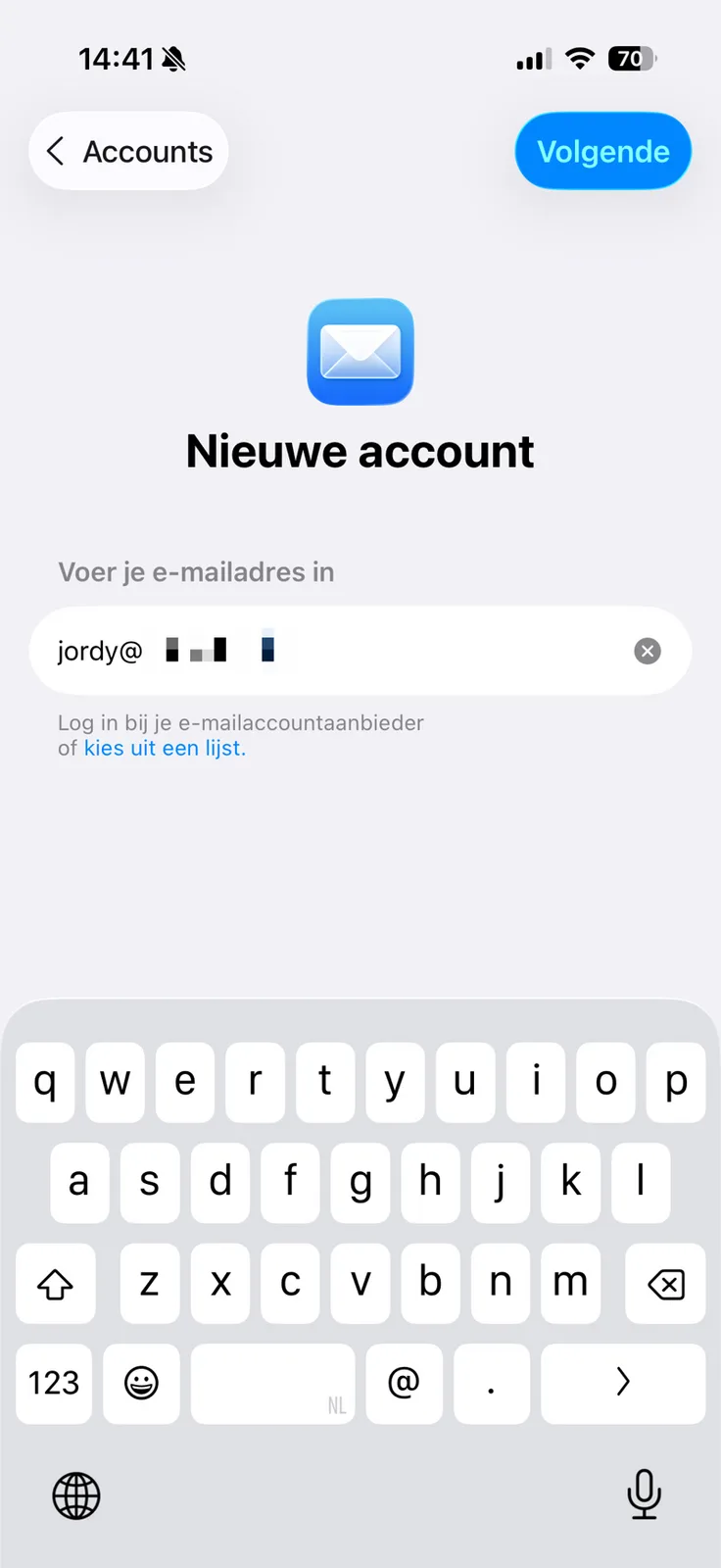 E-mailadres invoeren